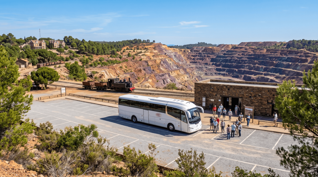 Autocar para excursiones en un entorno natural de Huelva